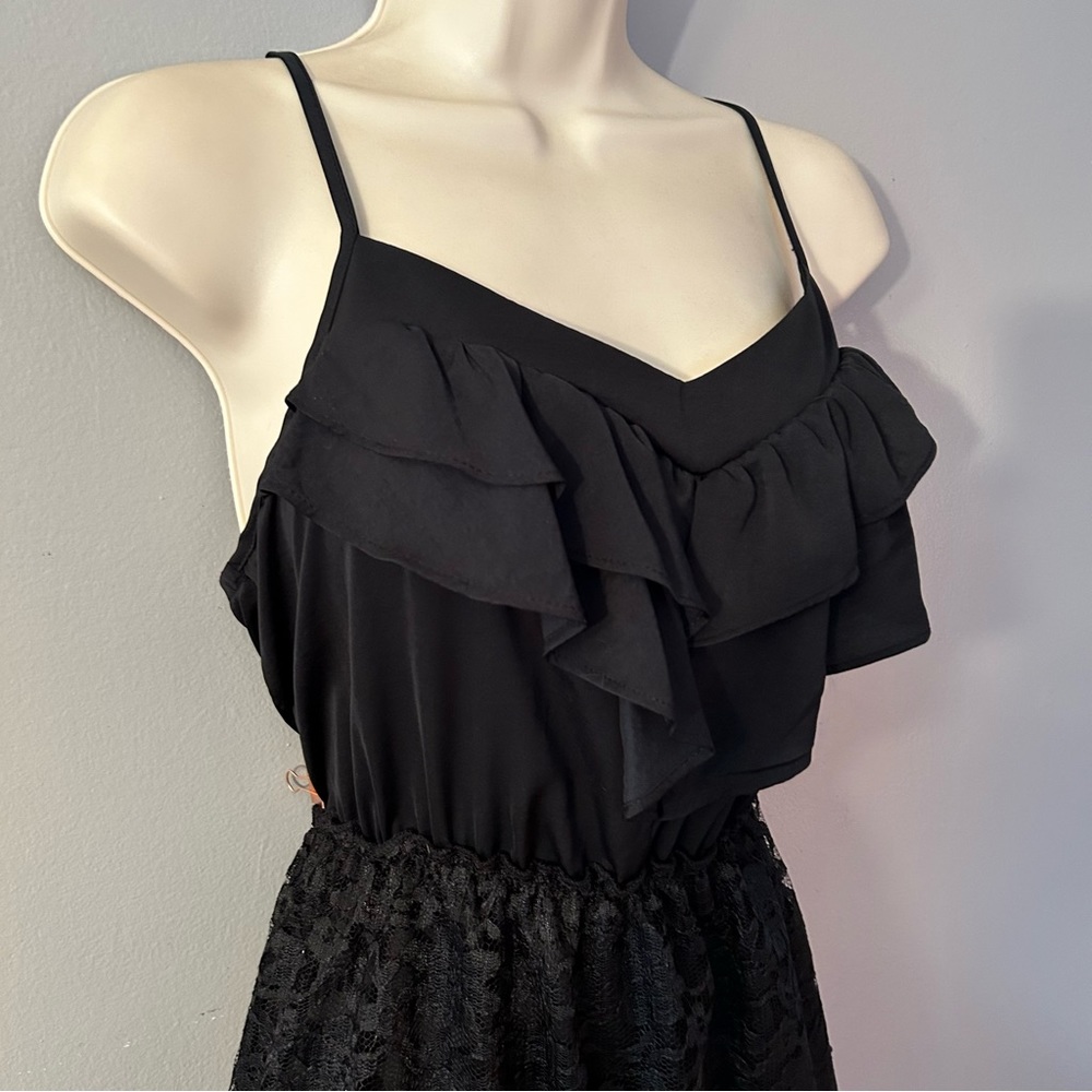 Xhilaration Lace Black Dress Medium - Picture 2 of 7